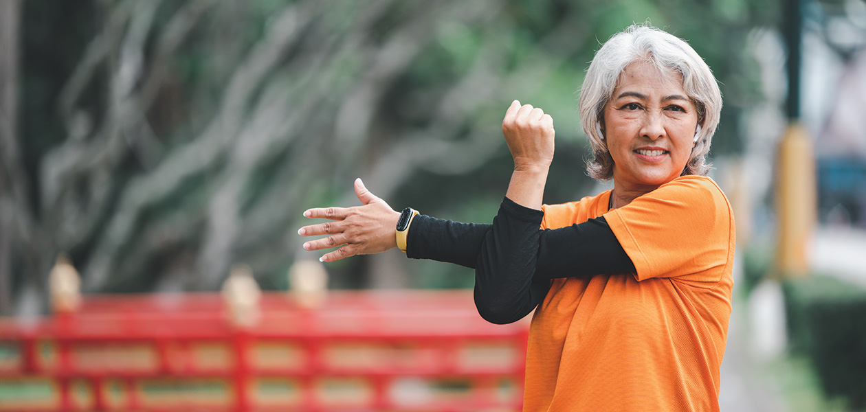 white haired elderly person exercising in the park 2026 01 08 05 18 23 utc